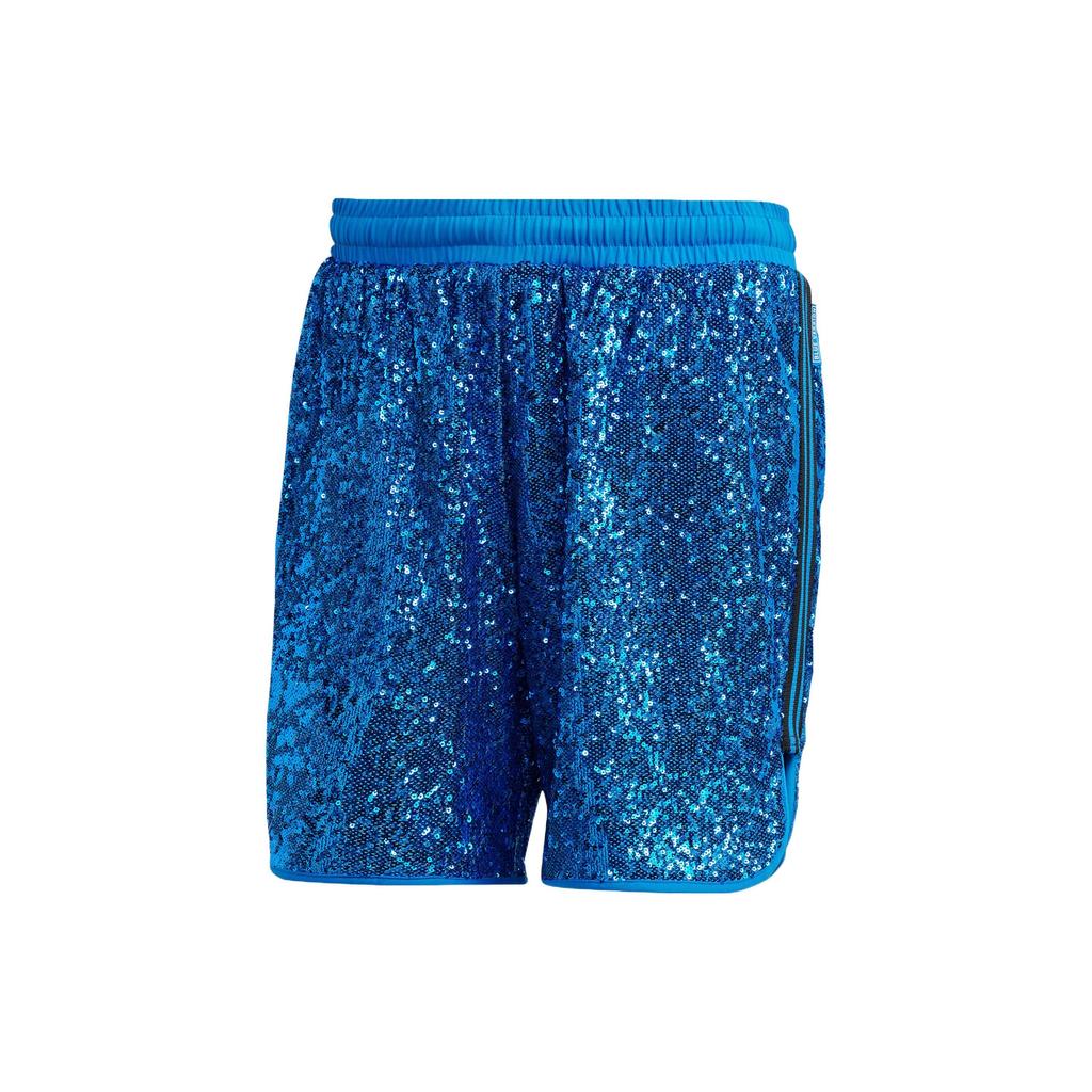 Adidas Originals Trefoil Blue Version Sequin Embellished Athletic Straight Shorts Men Shorts IA2478