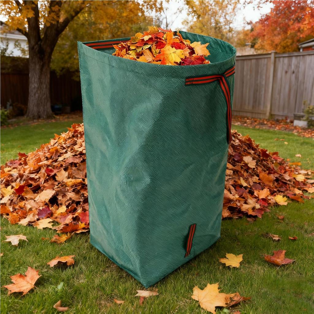 Yard Bags Foldable Stand-Up Container 2 Pieces 270L Portable Yard Garbage Bin For Clippings Branches Debris Landscaping Party