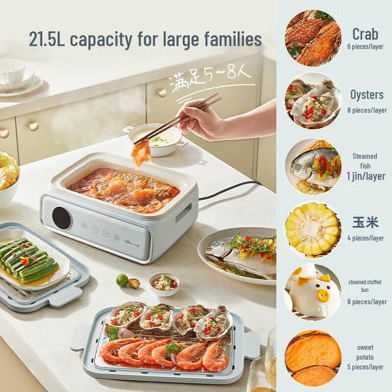 Bear Electric Steamer and Cooker DZG-P20W7 CN plug (adapter included)