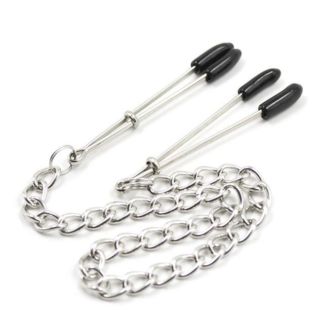 Bdsm Bondage Choker Collar with Nipple Clamp Breast Clip Chain Fetish Slaves Flirt Adult Games Erotic Tools Sex Toys for