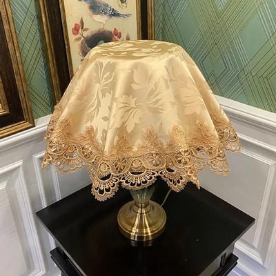 70cm Lámpara de Mesa Estilo Europeo Cubierta Antipolvo Tela Pantalla de Lámpara de Mesa Encaje Bordado Cubiertas Antipolvo Licuadora Cubierta Olla Arrocera