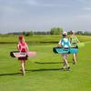 Zestaw GYMAX Club Junior, Zestaw kijów golfowych dla dzieci, dla dzieci w wieku 8-10 lat, Zestaw golfowy dla dzieci, dla początkujących, prawa ręka, 4 kije, w zestawie stojak na torbę golfową, główka