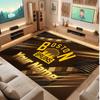 Tappeto in Cristallo Vellutato Personalizzato Boston Bruins, Tappeto Morbido Antiscivolo con Testo Nome Personalizzato per Soggiorno Camera da Letto