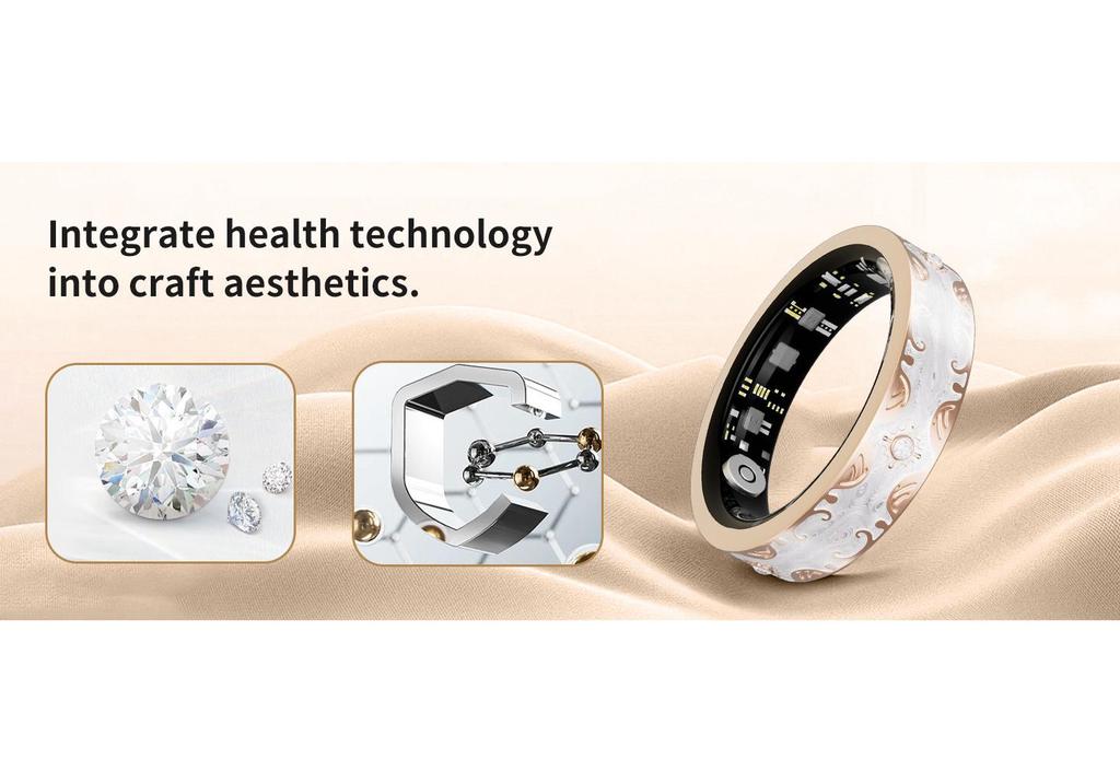 V10 Smart Ring: Heart Rate & Blood Oxygen Monitor, Sleep & Sports Tracker, Waterproof Enamel Design