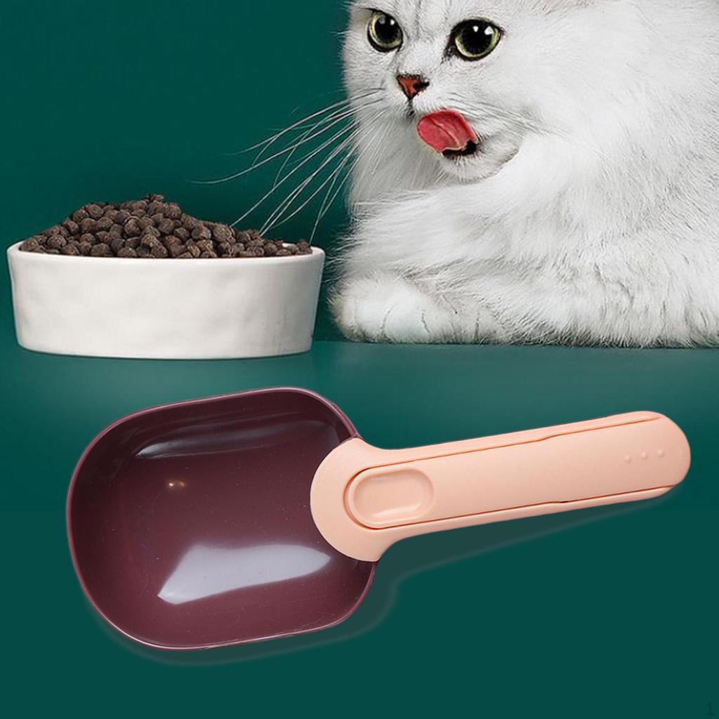 Canned Spoon with Handle Shovel Pets Cat Feed Measuring Sealing Bag Supplies