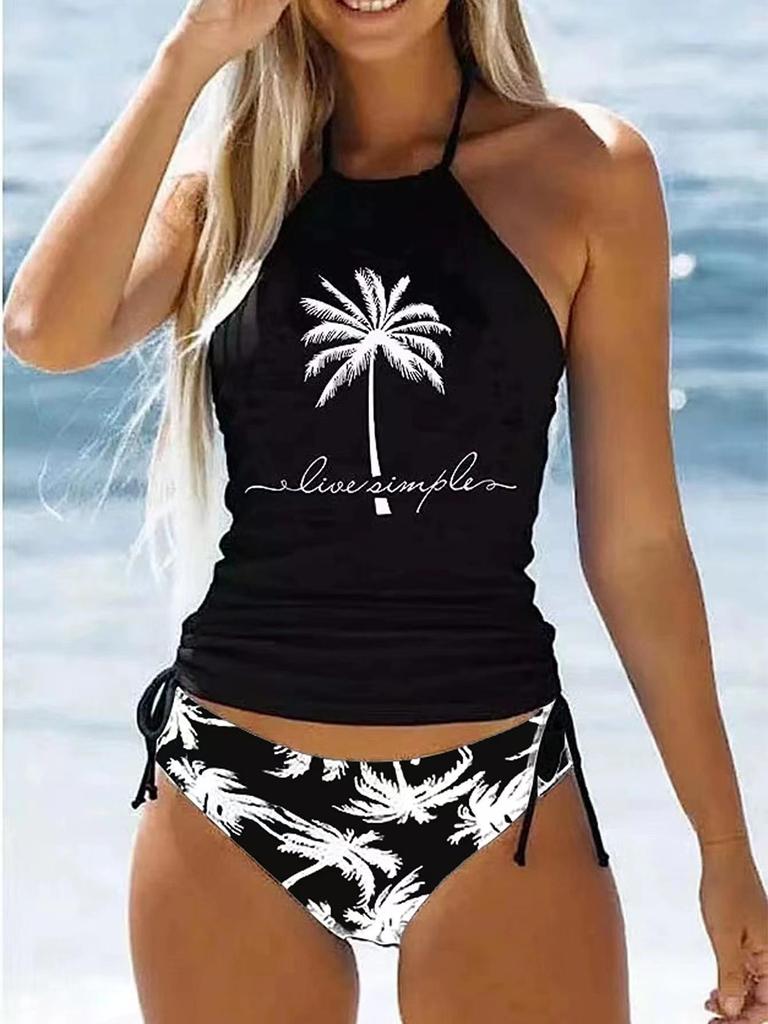 Bikini de Baño Conservador Multicolor Europeo y Americano 2024