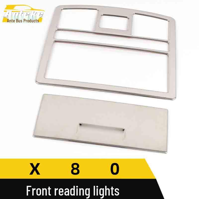 Bestune X80 Front Row Reading Light Decorative Frame - Stainless Steel Center Console Cover Sticker