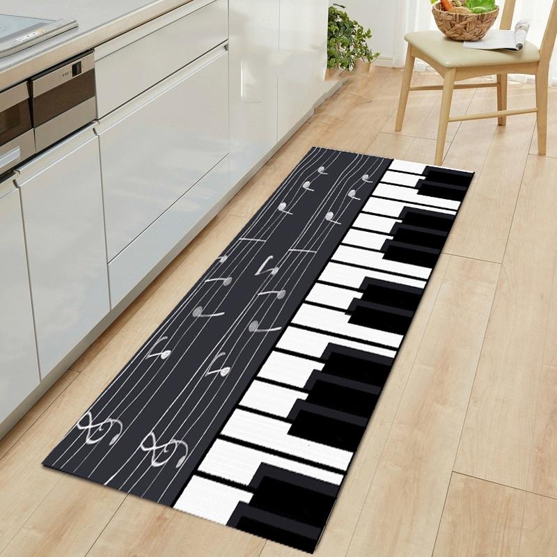 Tappeto stampato in 3D serie tastiera di pianoforte, tappeto grande, tappeti per soggiorno camera da letto, tappeti per cucina Tappetini antiscivolo