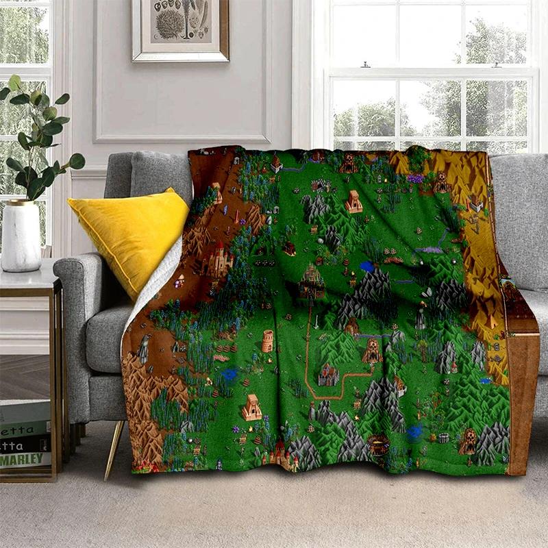 HOMM3 Heroes of Might and Magic Map 29 Style New Treasure Chest Blanket,Soft Throw Blanket for Home Bedroom Bed Sofa Travel Kid