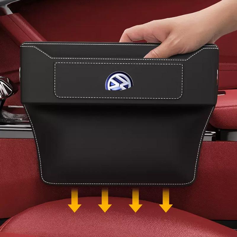 Car Seat Gap Organizer Leather Storage Box Auto Interior Accessories For VW Volkswagen Golf Polo Passat Tiguan Touran Jetta GTI