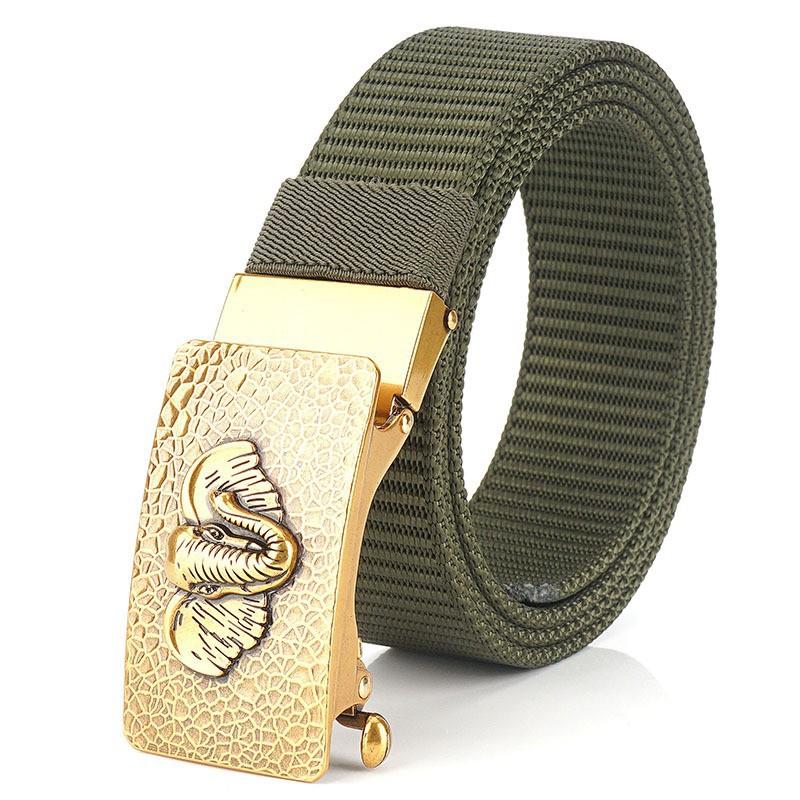 

2020 Automatic Buckle Nylon Belt Casual All-Match Jeans Inner 3.5cm Men s 120cm