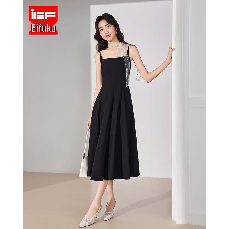 IEF 2026 Elegant French Style Cinched Waist Strappy Dress