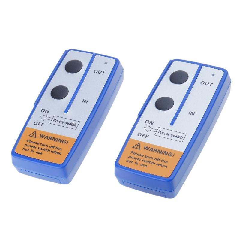 Wireless Electric Winch Remote Control Set with Manual Transmitter for Trucks and ATVs with 100 Foot Range and 12V Motor