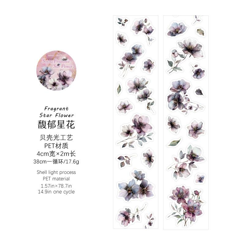 1pcs/1lot Decorative Adhesive Tapes Numerous Flowers Scrapbooking DIY Paper Scrapbooking Stickers