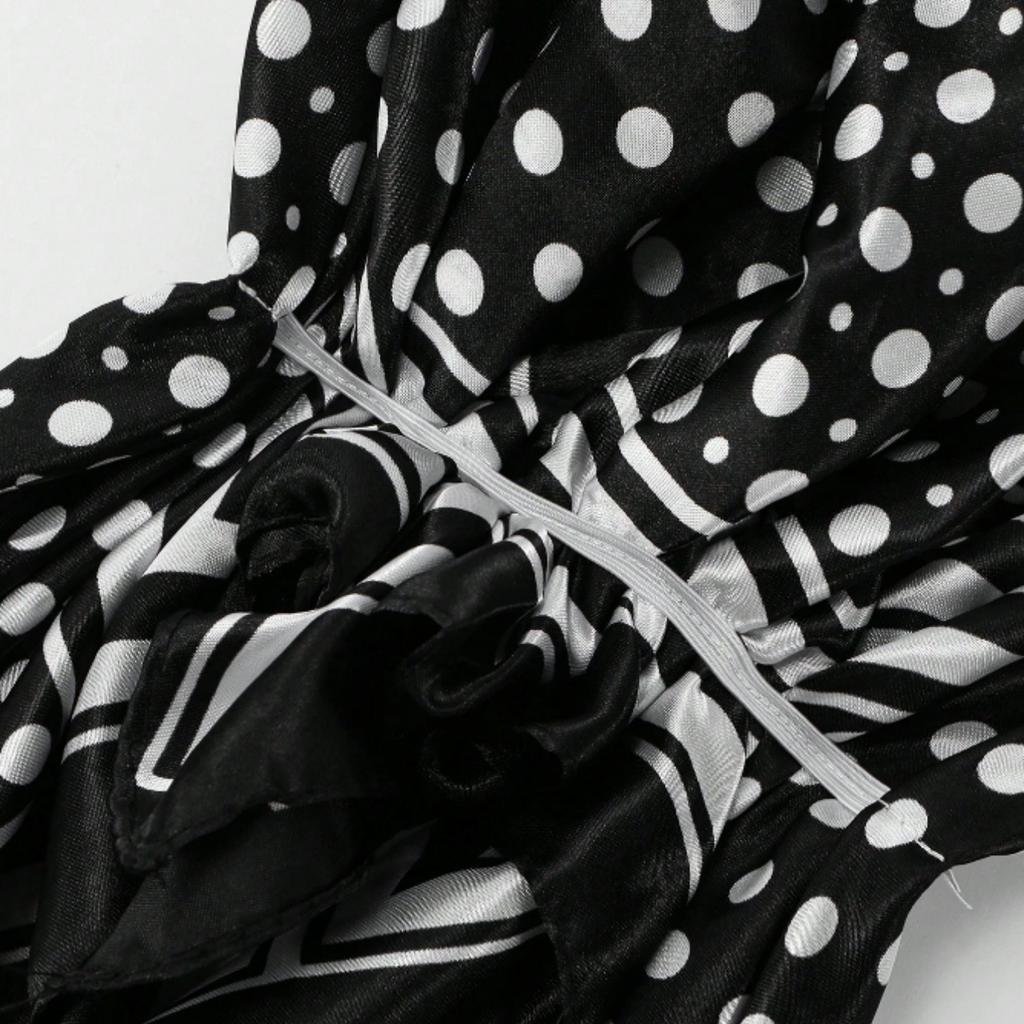 Explosive Women'S Headscarf Satin Versatile Headscarf Polka Dot Printing Ethnic Elastic Silk Scarf