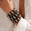 Exaggerated Personalized Acrylic Oval Elastic Rope Splicing Bracelet Ethnic Style Jewelry