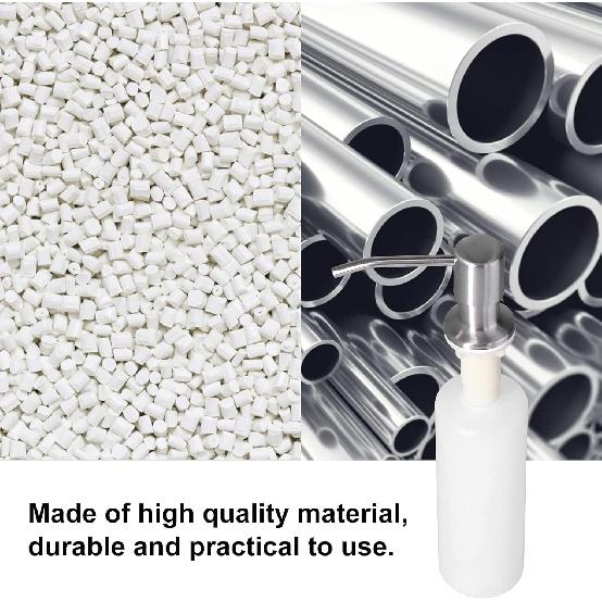 Soap Dispenser for Kitchen Sink, Built in Sink Soap Dispenser Counter Sink Soap Pump Bottle Kitchen Soap Pump Head with Bottle