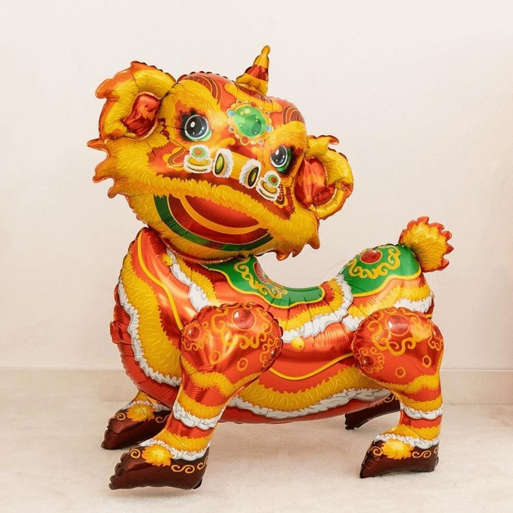 Horse Year New Year Balloon Aluminum Film Inflatable Foil Balloons DIY Lucky Decoration Props Spring Festival Supplies