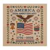 US 250th Anniversary Patriotic Memorial Embroidery Starter Set Count Format Gift