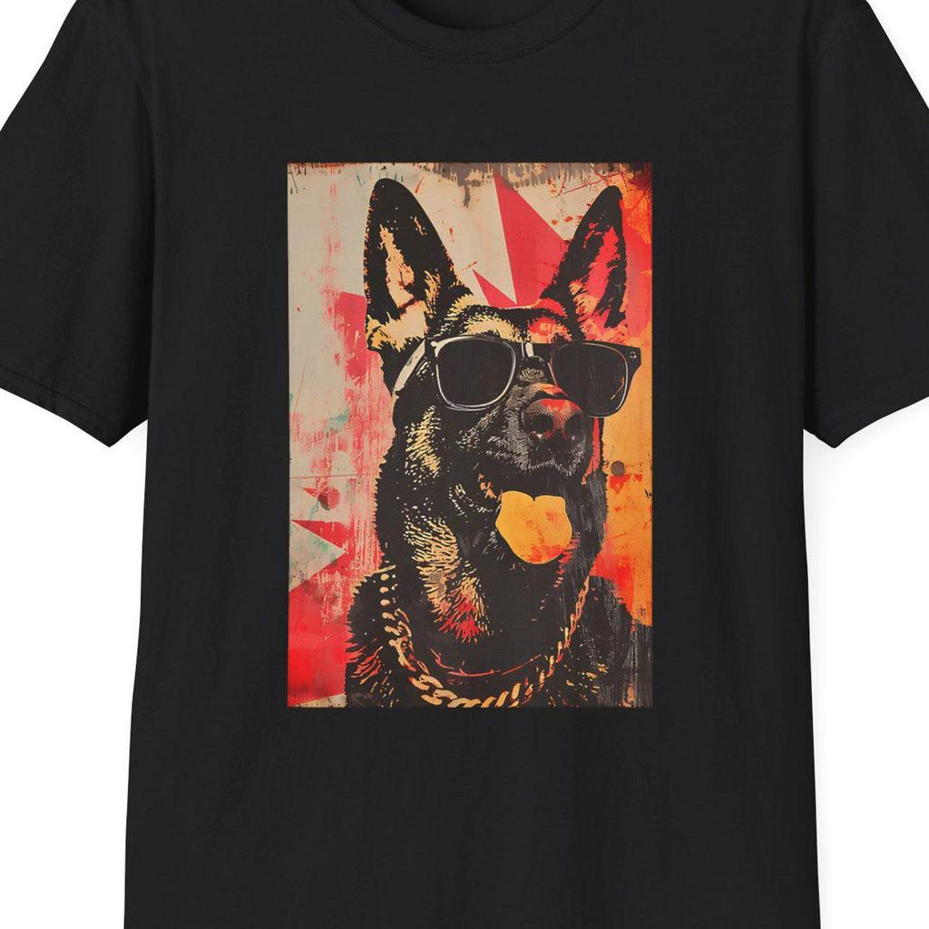 German Shepherd Shirt | Punk Dog T-Shirt | Retro GSD Tee