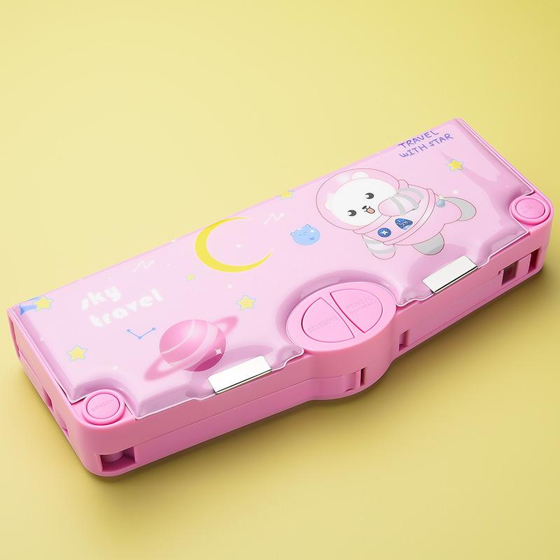 1Pc Multifunctional Pencil Box School Student Stationery Box Children Pencil Storage Box Novelty Large Capacity Pencil Case Gift