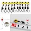 30Pcs Sea Fishing Space Beans Medium Yellow and Red Sea Fishing Bean Connectors Fishing Gear Accessories Outdoor Fishs Articles