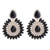 Fashion Luxury Droplet Earrings Crystal Elegant Rhinestone Ear Drop Vintage Shiny Sunflower Earrings for Lady