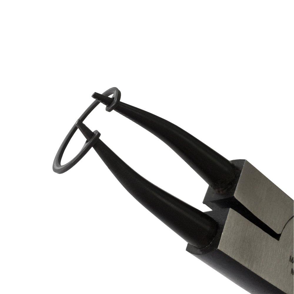 Fujiya Snap Ring Pliers (for holes that close when squeezed, straight jaws), 1.3mm tip diameter, ring fit 12-25mm, jaw locking type, 145mm, FHS-145