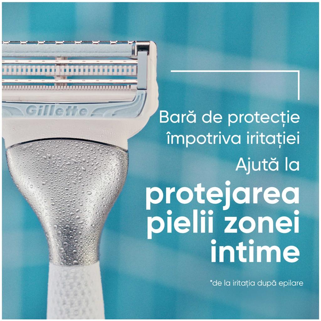 Gillette Venus Intimate Hair Razor for Pubic Area and Sensitive Skin, 1 Handle + 1 Refill Blade, Gentle Shave for Bikini Line, Smooth Results