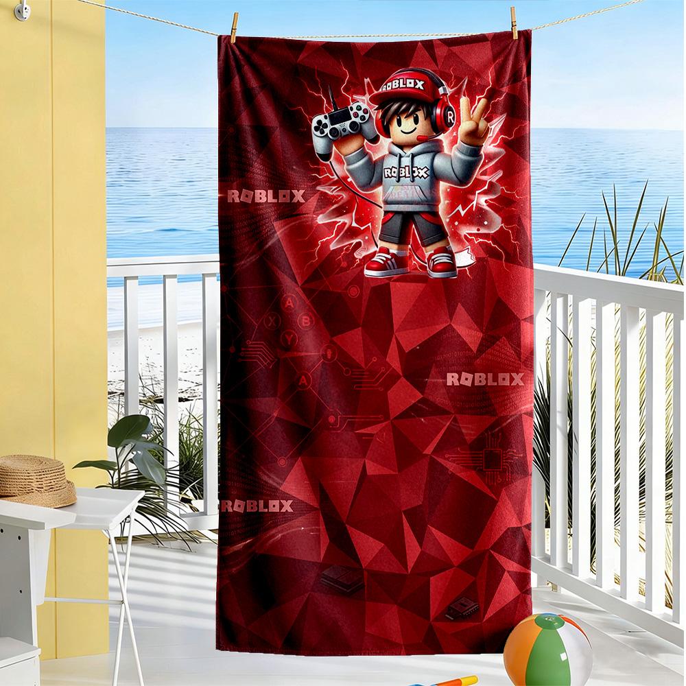 Roblox Strandtuch Hohe Saugfähigkeit & Schnelltrocknend Bequem Leicht Geeignet für Sport, Reisen, Schwimmen, Yoga, Badezimmer, Strand Und Pool