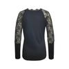 Women Off Shoulder Long Style Commuting Pullover V-neck Lace Bottoming Blouse