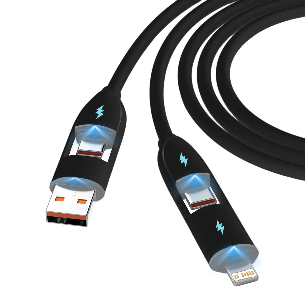 240W 4-in-1 Super Fast Charging Data Cable Type-C To Type-C  Cable For iPhone Samsung Huawei Tablet 2026