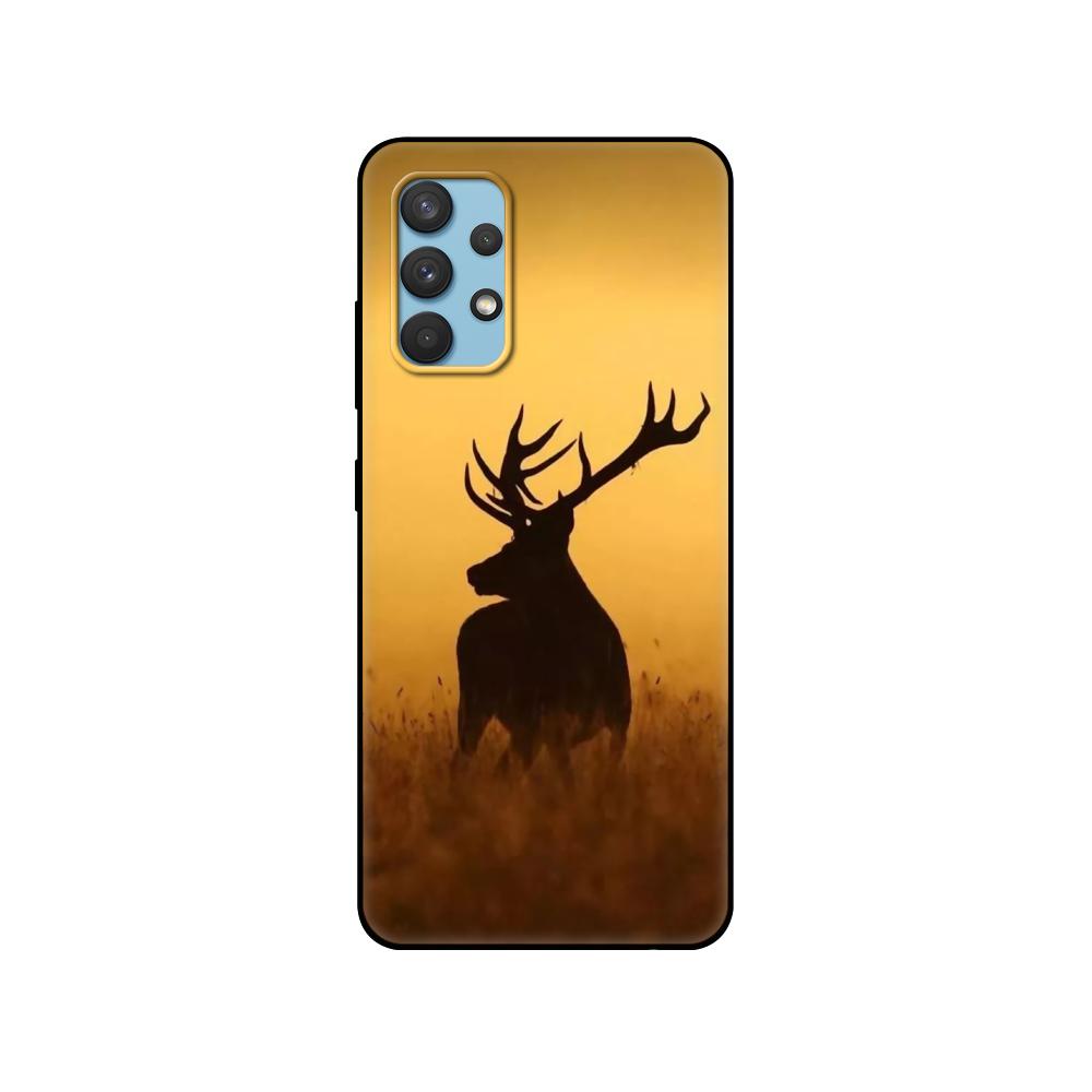 Czarny pokrowiec tpu do Samsunga Galaxy A12 A22 A32 A42 A52 A72 4g 5g S21 PLUS ultra tylna obudowa Deer Hunting