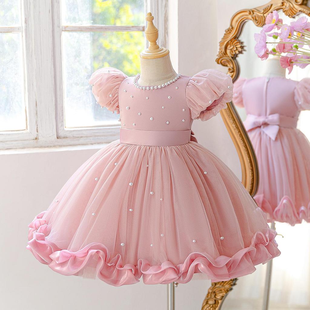 European & American Style Girls' Tulle Gown for Birthday Parties & Celebrations