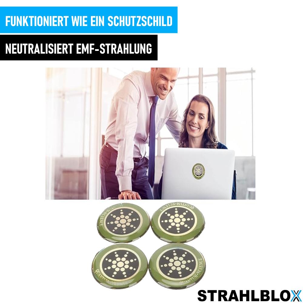STRAHLBLOX 4 Pieces Radiation Protection Anti-radiation Sticker EMF Protection Blocker