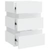 LED Nightstand White 45 x 35 x 67 cm Particleboard
