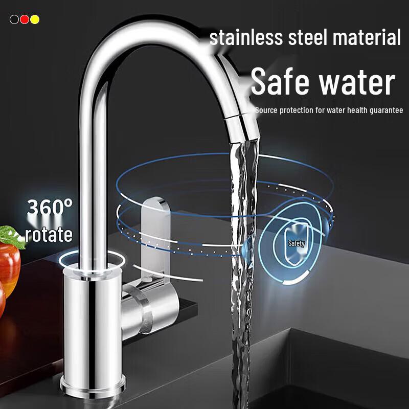 Wall-Mounted Hot & Cold Kitchen Faucet