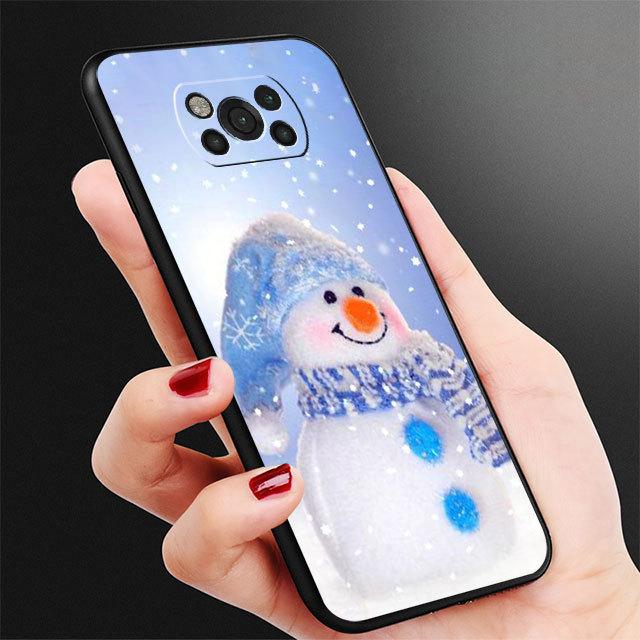 

Черный чехол из ТПУ для Samsung Galaxy M31 M12 M32 5g M22 M51 M33 M52 M23 M13 M30s M01 M53 M62 M11 с Рождеством Снеговик Капа for Samsung M21