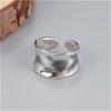 BF CLUB 925 Sterling Rings for Women Simple Geometric Handmade Irregular Retro Wide Sparckling Ring Allergy For Birthday Gift
