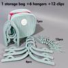Portable Travel Collapsible Plastic Clothes Hanger With Storage Bag For Suitcase And Dorm Use