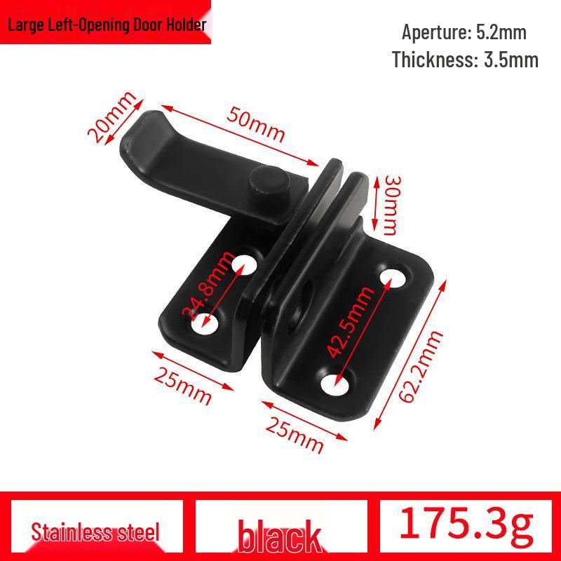 90° Anti-Theft Bathroom Sliding Door Latch Clasp with Old-Fashioned Hinge Bolt