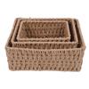 3PCS Wicker Storage Baskets for Shelves Organizing Decorative Woven Storage Baskets Set Desk Organizers
