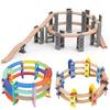 Beech Wooden Railway Track Accessories All Kinds Multi-layer Spiral Wooden Track Compatible With Brand Wooden Tracks Toys