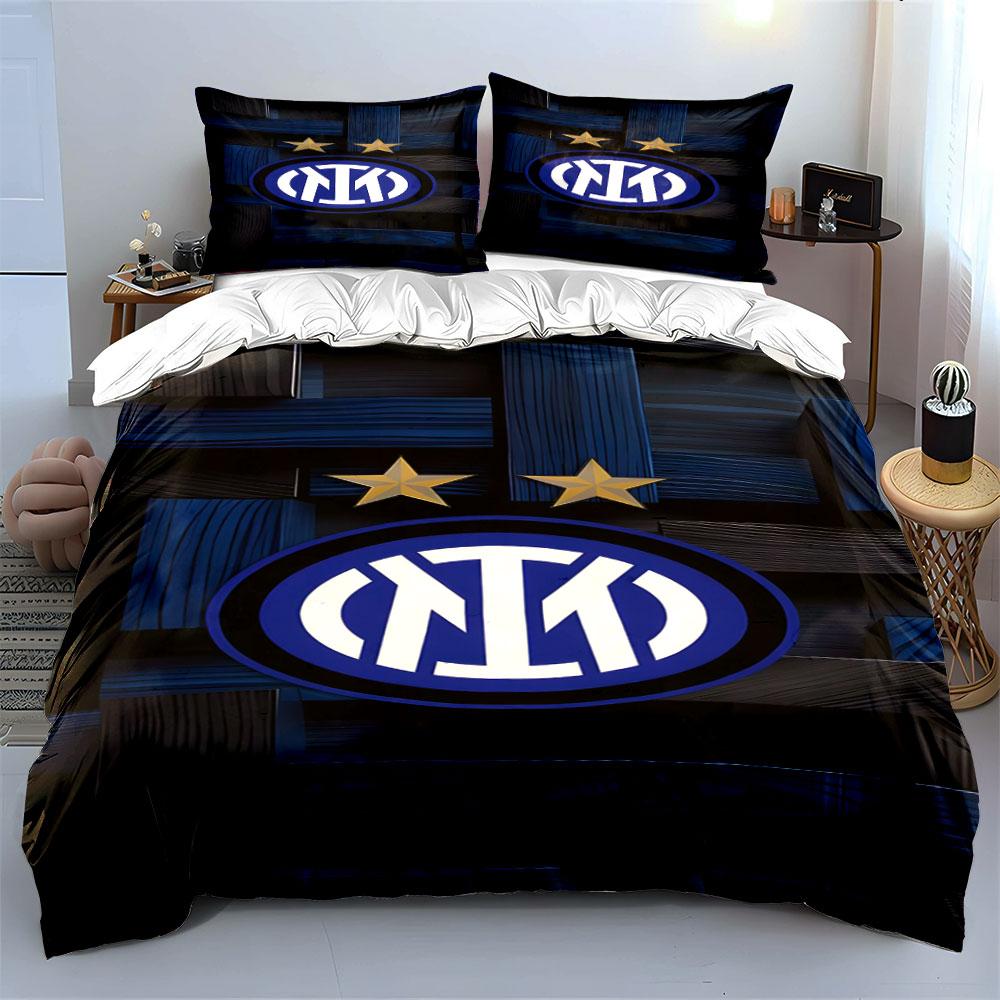 Strisce blu, stelle, stemma. Set lenzuola Set copripiumino Copripiumini Federe(1 * Copripiumino 2 * Federe senza imbottitura per piumino)