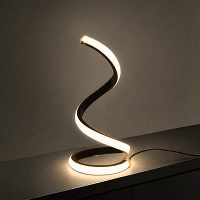 1Pc LED Spiral Table Lamp Modern Three Speed Dimming USB Power Button Switch Bedroom Decorative Table Lamp
