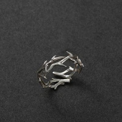 Instagram Style Punk Thorn Couple Ring - Vintage Hip Hop Adjustable Finger Ring for Men and Women, Personalized Lover Jewelry