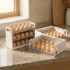 Plastic Flip-top Egg Storage Box Anti-drop Egg Storage Tray 3 Tiers Egg Storage Box  Refrigerator