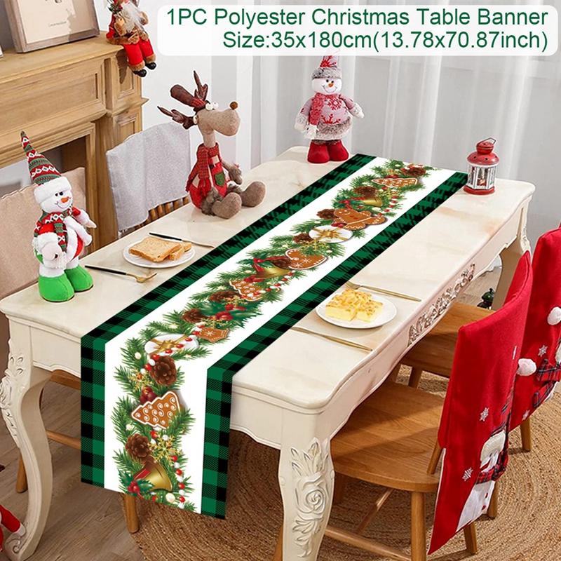 Christmas Tablerunner Merry Christmas Decoration For Home Tablecloth Kitchen Xmas 2025 Navidad Kerst Natal Happy New Year 2025