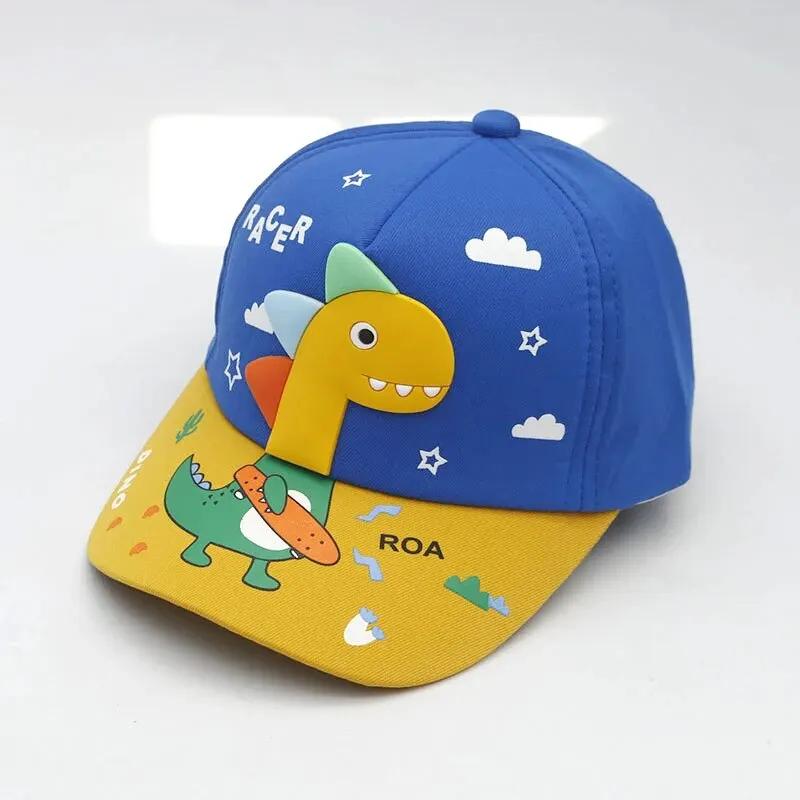 Cartoon Dinosaur Baby Baseball Hat Casual Adjustable Boy Girl Peaked Cap Outdoor Sun Visors Toddler Bonnet