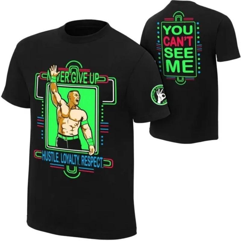 Maglietta Grafica Y2K da Uomo Wrestling Stampa John Cena Streetwear Casual Girocollo Manica Corta
